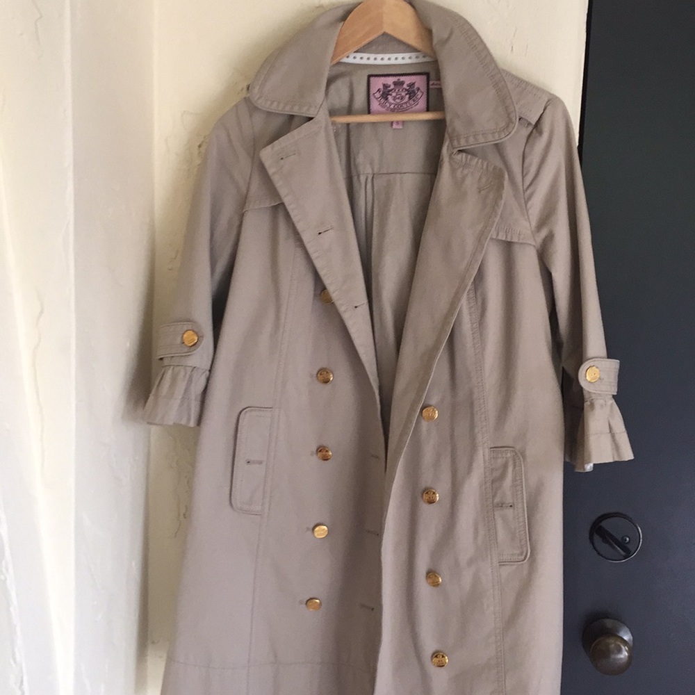 Juicy couture lady trench coat sz small
